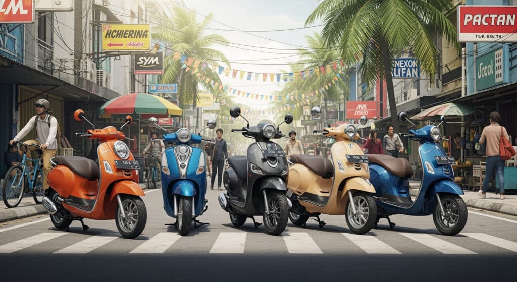 5 Rekomendasi Motor Bergaya Vespa Matic Paling Murah dan Tetap Stylish