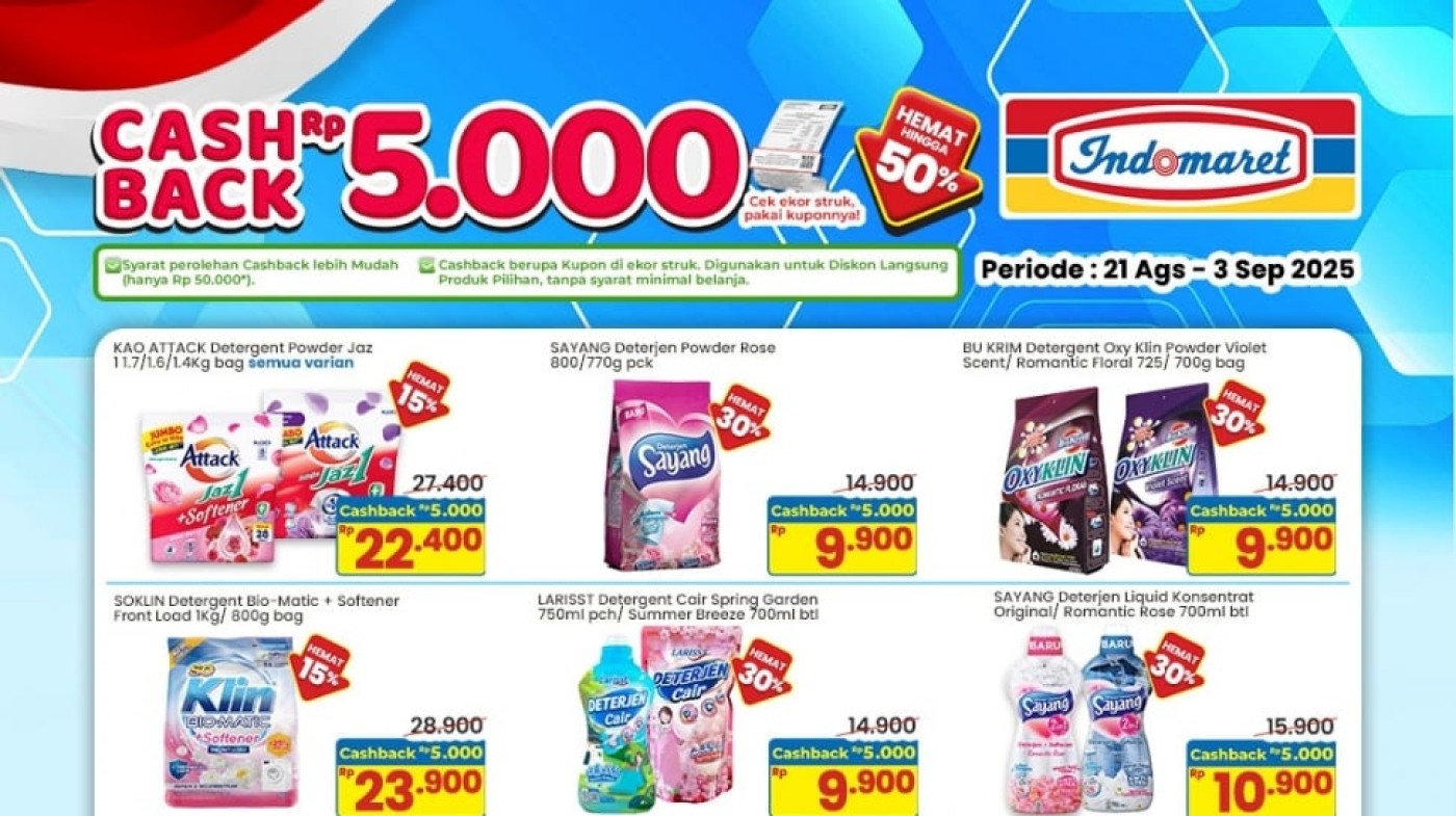 Promo Cashback Belanja di Indomaret Super Hemat! Cek Katalognya Sekarang Promo Cashback Belanja di Indomaret Super Hemat! Cek Katalognya Sekarang
