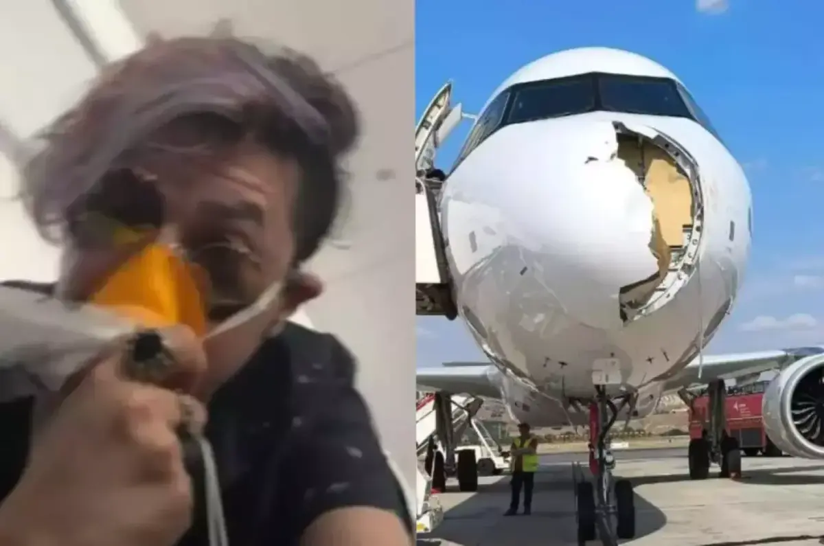Video Detik-detik Penumpang Panik Saat Pesawat Iberia Tabrak Burung
