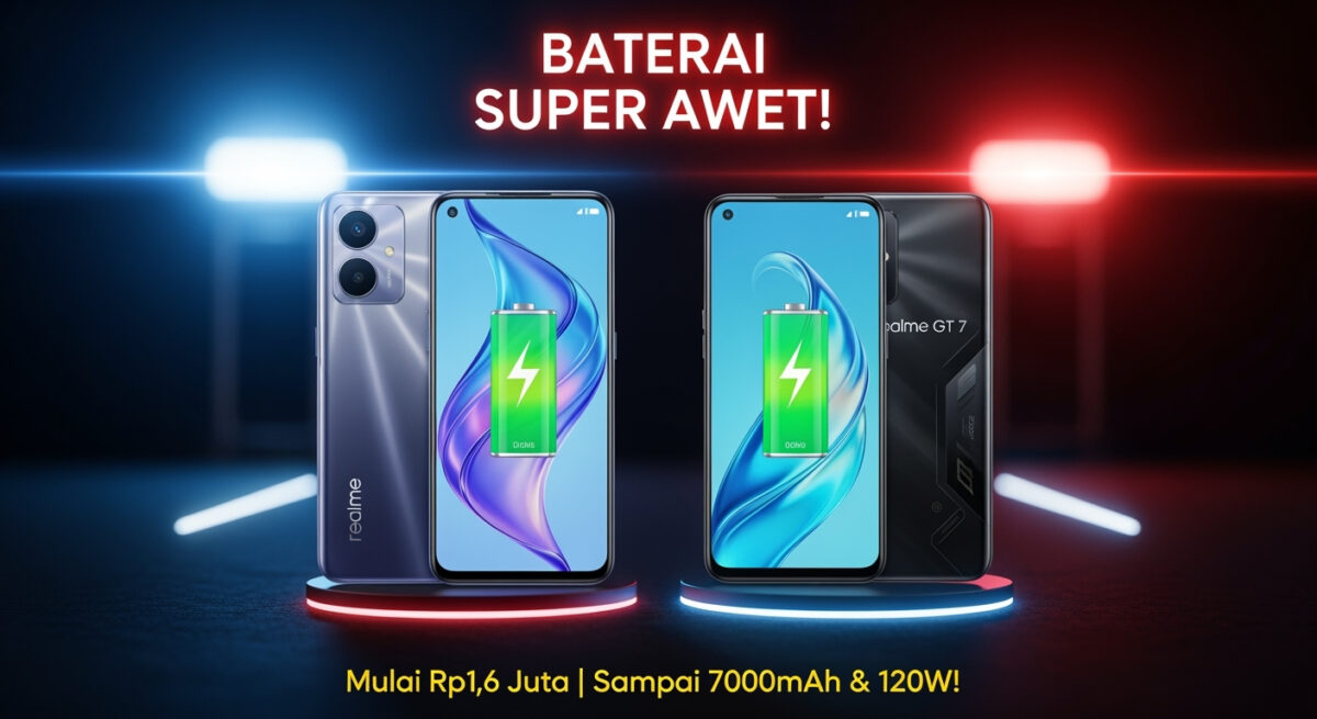 7 HP Realme Baterai Jumbo Terbaik Mulai Rp1,6 Juta Anti Lowbat, Sudah Dapat NFC & Layar 120Hz!