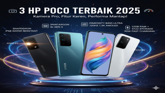 3 HP POCO dengan Kamera Terbaik 2025: Dari F7 hingga X7 Pro, Pilihan Wajib Kamu Cek!