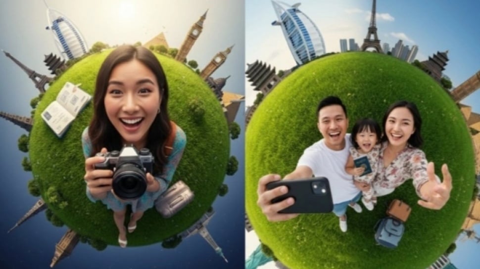 Inilah Prompt Gemini AI Edit Foto dengan Background Eiffel, Cappadocia & Lainnya!