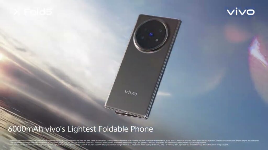 vivo X Fold5: Smartphone Lipat Ringan dengan Kamera ZEISS 50MP & Baterai Tahan Lama