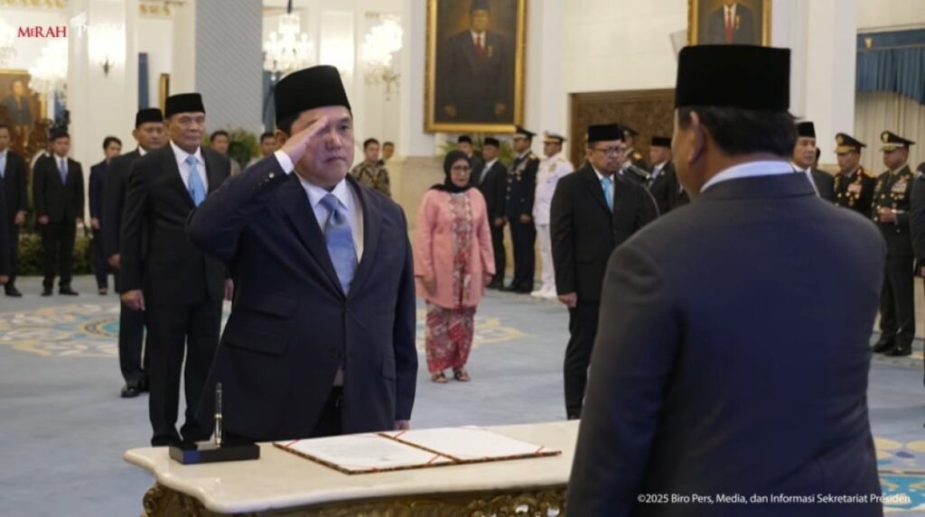 Resmi Jadi Menpora, Erick Thohir Fokus Transformasi Olahraga dan Pemberdayaan Pemuda