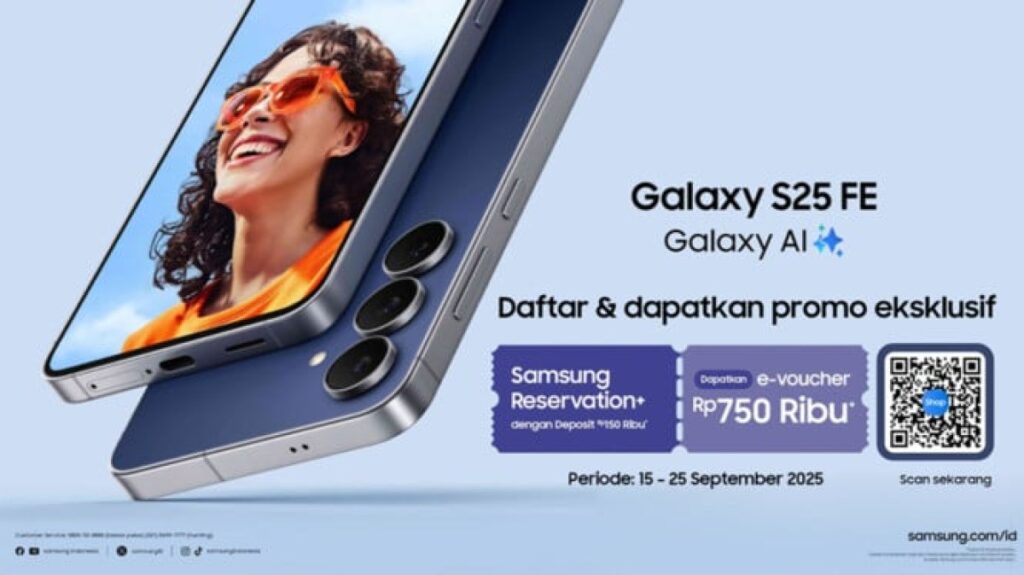 Pemesanan Samsung Galaxy S25 FE Resmi Mulai 15 September, Diskon Rp750 Ribu untuk Pembeli Awal!