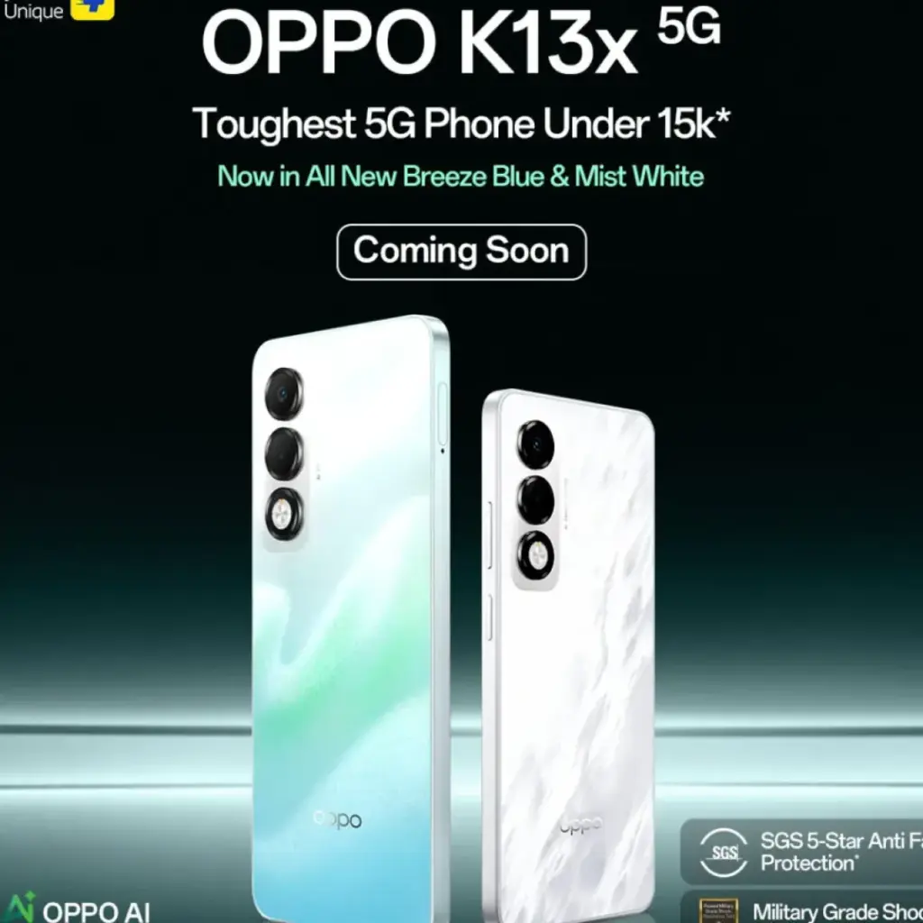 Oppo K13x 5G Rilis Warna Baru Mist White & Breeze Blue, Pilihan Segar untuk Pengguna