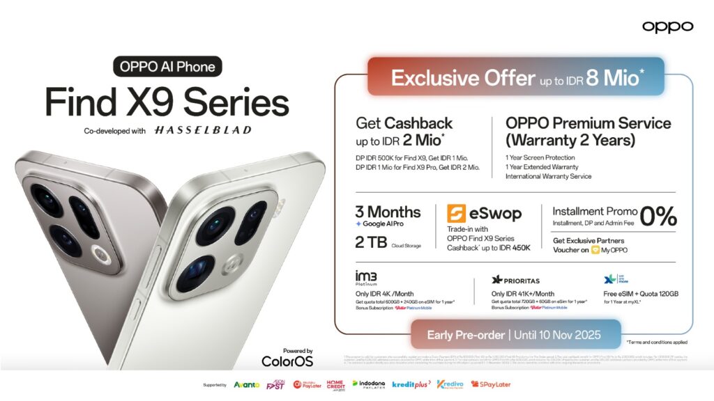 OPPO Find X9 Series Resmi Hadir di Indonesia, Cek Harga & Cara Pesan Sekarang Juga!