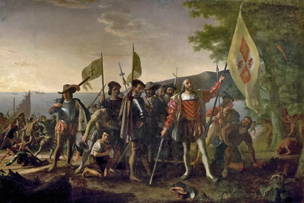 Aktivis Lempar Cat ke Lukisan Christopher Columbus Berusia 133 Tahun, Tuntut Perubahan Sejarah