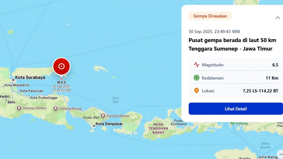BMKG Ungkap Penyebab Gempa Sumenep M6.5: Sesar Aktif Bawah Laut & Mekanisme Thrust Fault