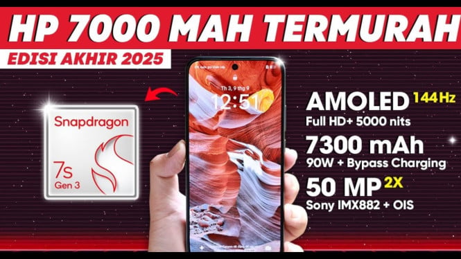 6 HP Baterai 7000 mAh Termurah 2025, Harga Mulai Sejutaan dengan Fitur Lengkap