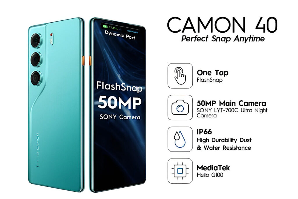 Tecno Camon 40 Harga 2 Jutaan dengan Kamera Sony, OIS, dan Ultrawide 8 MP Terbaru