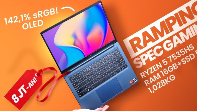 Advan Workplus Air Ryzen 5, Laptop 1 Kg dengan Performa Kencang dan Layar OLED Memukau