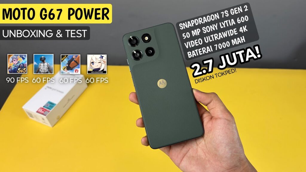 Moto G67 Power Hadir dengan Baterai 7000 mAh, Smartphone 5G Rp3 Jutaan Terbaru