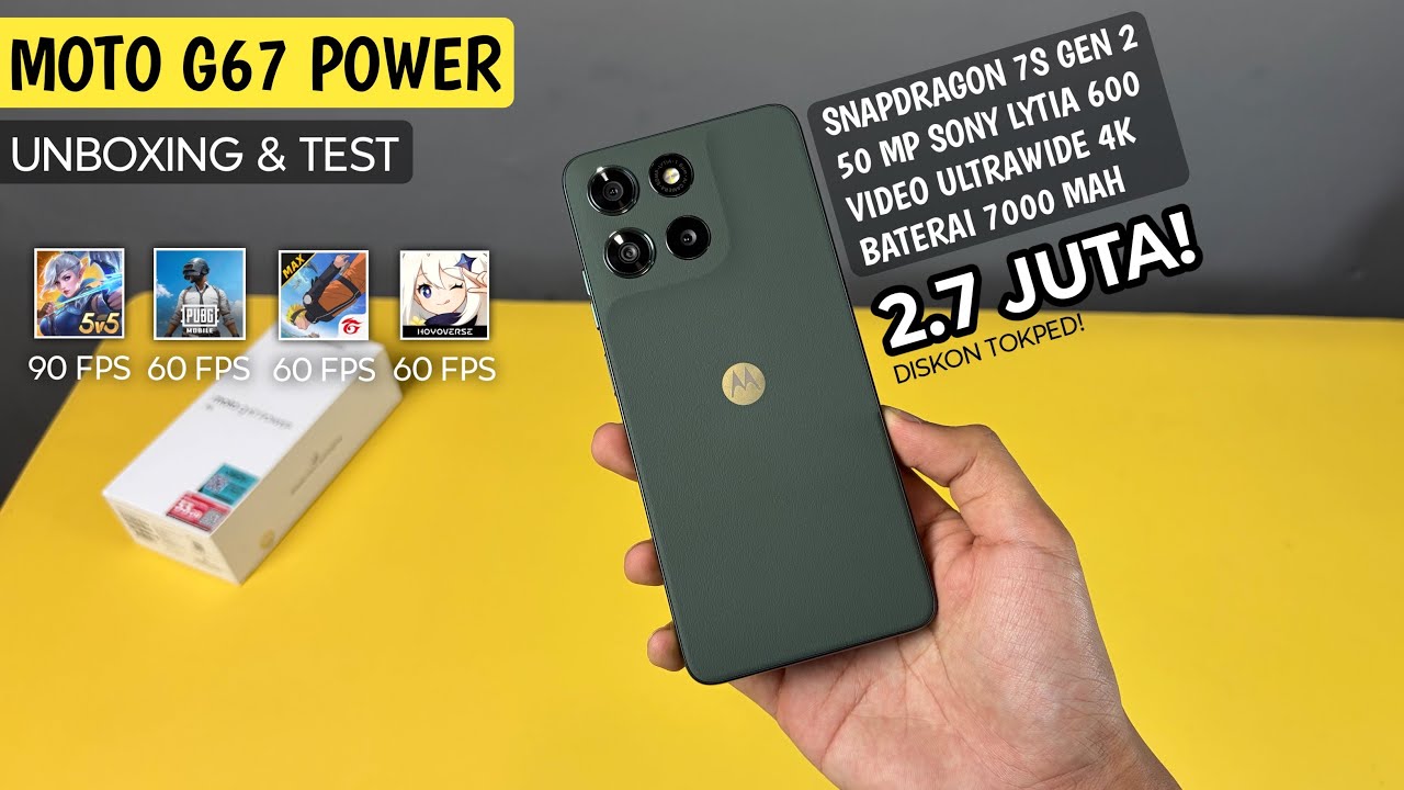 Moto G67 Power Hadir dengan Baterai 7000 mAh, Smartphone 5G Rp3 Jutaan Terbaru