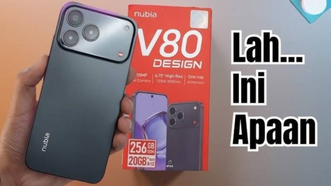 Nubia V80 Hadir dengan Desain Mirip iPhone 17 Pro, Harga Hanya Sejutaan!