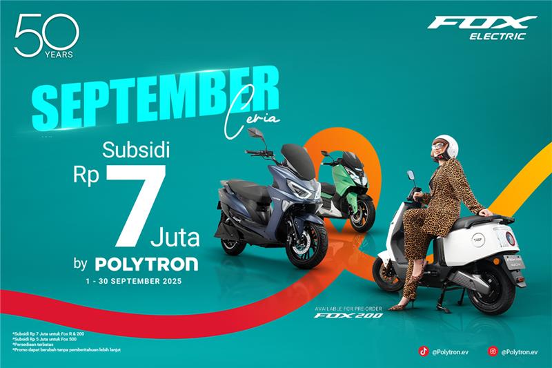 Motor Listrik Polytron Dapat Subsidi Rp7 Juta, Ini Syarat dan Cara Mendapatkannya