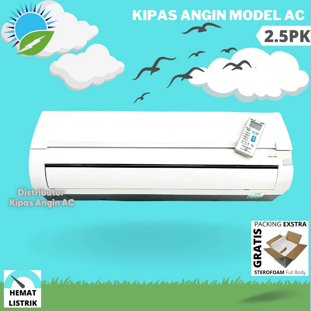 Kipas Angin AC 2.5PK dengan Remote Control: Hemat Energi, Angin Kencang!