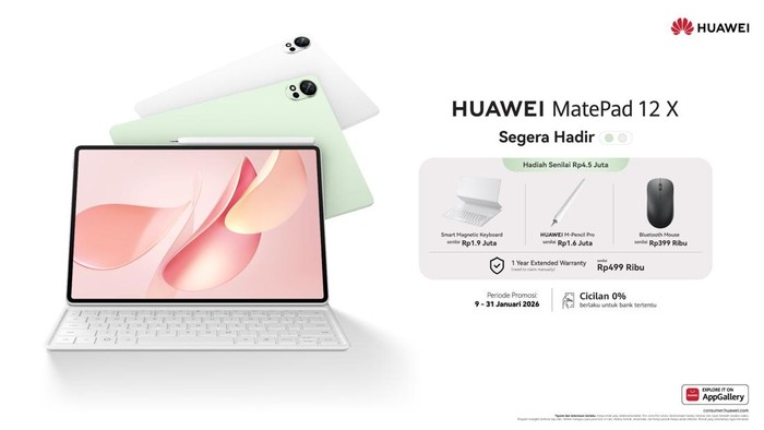 Huawei MatePad 12X Generasi Terbaru Hadirkan Pengalaman Kerja Setara PC dalam Tablet Ringkas