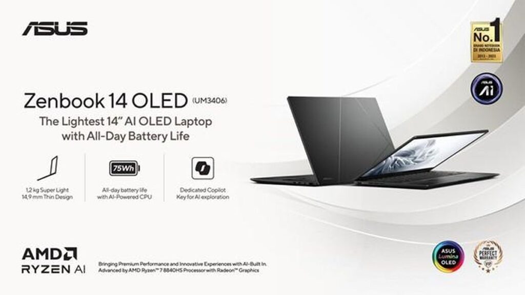 Laptop AI Tipis dengan Baterai Tahan Lama, Solusi Andal untuk Produktivitas Kerja Hybrid