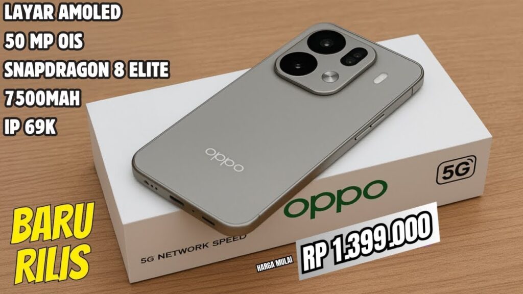Resmi Rilis, OPPO Hadirkan HP Baru dengan Baterai 7500mAh dan RAM 12/512 GB