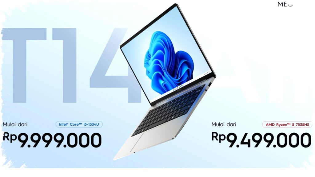 TECNO MEGABOOK T14 Air Resmi Meluncur, Laptop Ringan di Bawah 1 KG dengan Performa Tinggi!