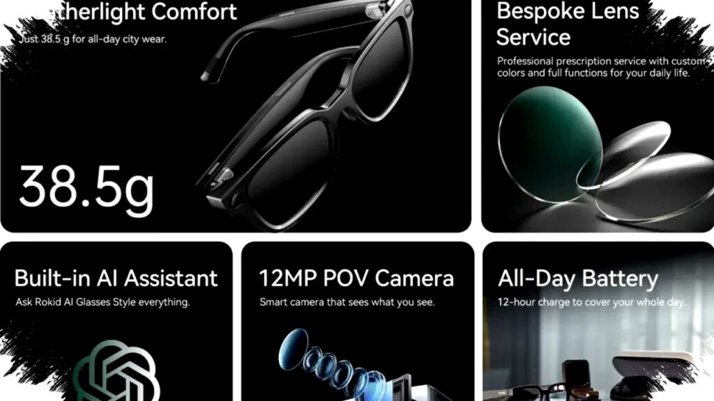 Rokid AI Glasses Style: Kacamata Pintar Ringan dengan AI ChatGPT-5, Terjemahan & Kontrol Gestur