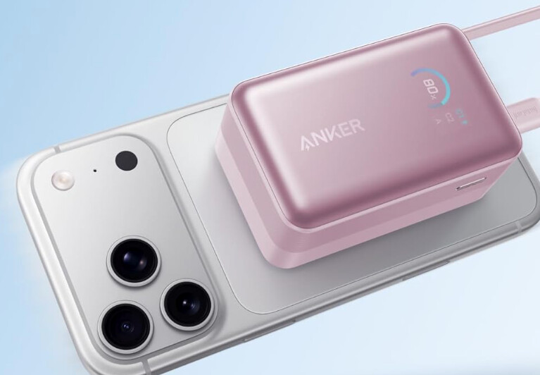 Anker Nano Power Bank 10K Warna Pink Hadir dengan Kabel USB-C Retractable & Fast Charging 45W