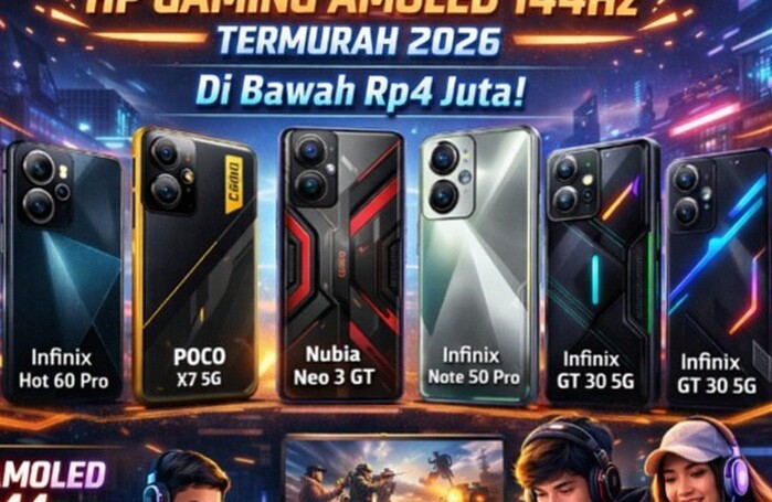 HP Gaming AMOLED 144Hz Termurah 2026 di Bawah Rp4 Juta, Pilihan Terbaik Buat Gamer Budget Minim