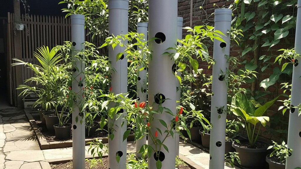 9 Desain Kebun Cabai Vertikal Pakai Pipa Paralon, Praktis & Panen Melimpah di Lahan Sempit