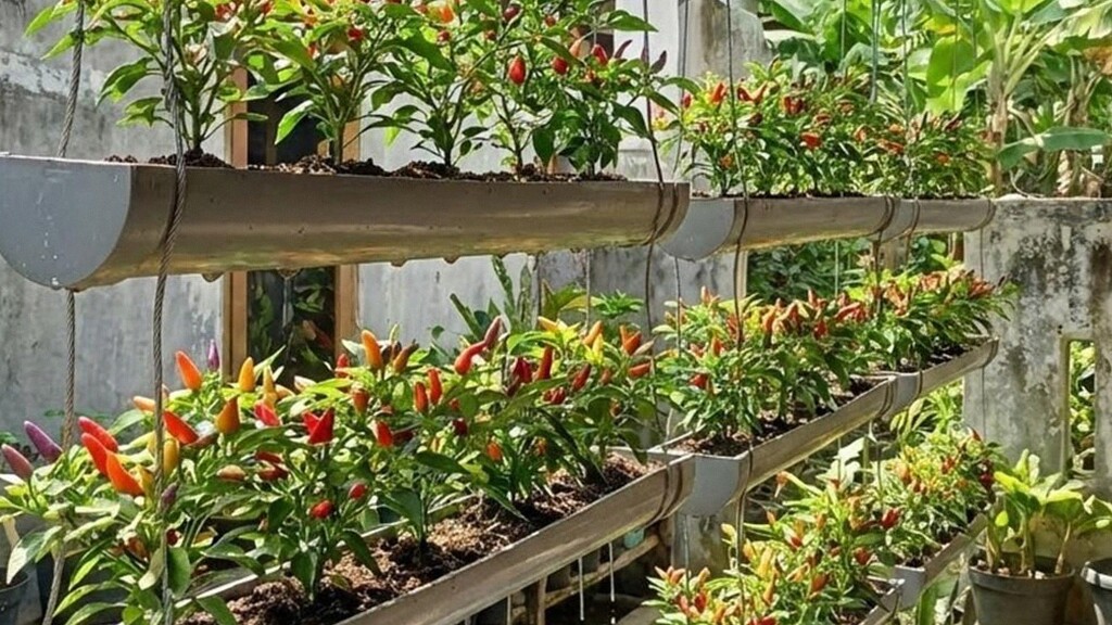 10 Ide Kebun Cabai di Talang Air PVC Memanjang, Praktis & Berbuah Lebat untuk Pemula