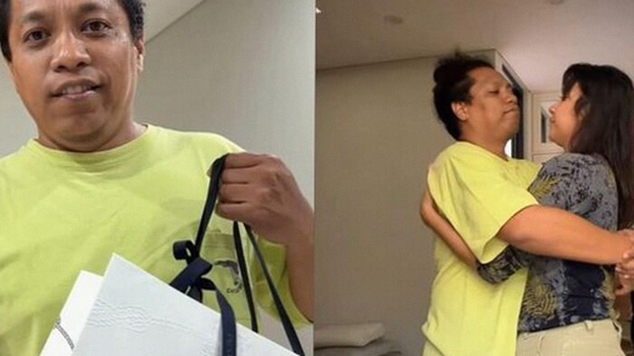 Momen Romantis Arie Kriting Beri Kado Pernikahan ke-5 untuk Indah Permatasari, Bikin Haru!