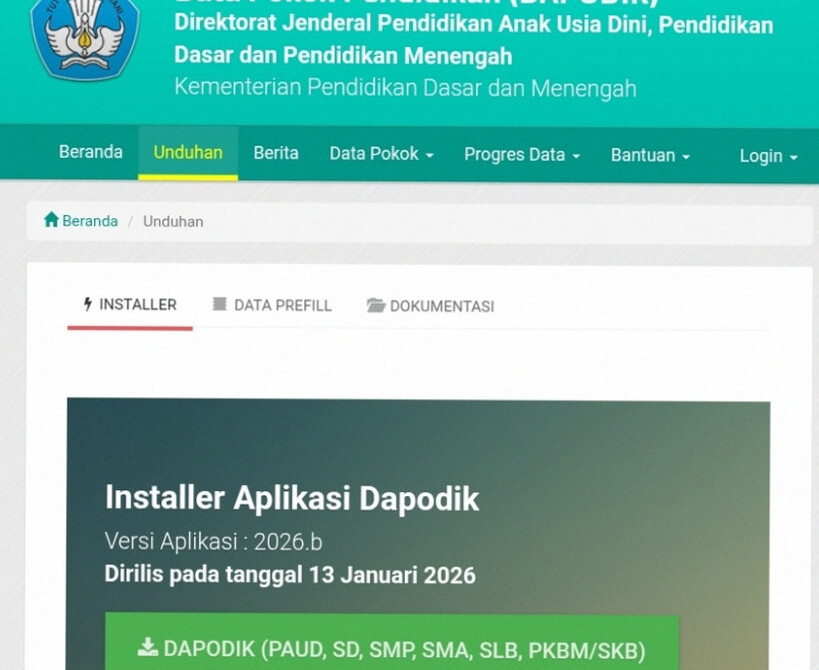 Cara Download dan Instal Dapodik Terbaru dengan Link Resmi Mudah dan Cepat