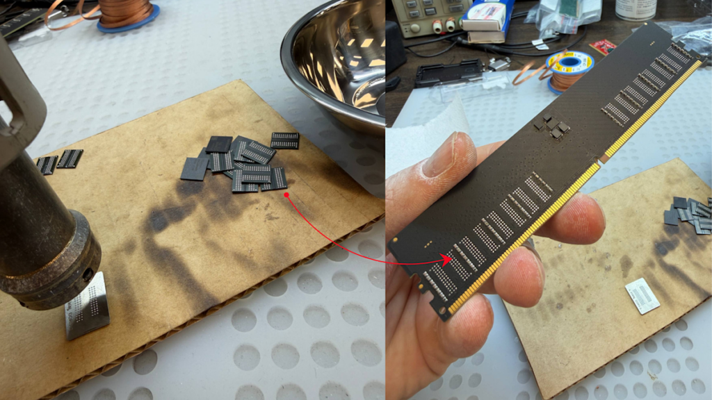 Modder Ubah RAM Laptop Bekas Jadi DDR5 32GB Desktop, Solder & Custom Firmware Berhasil!