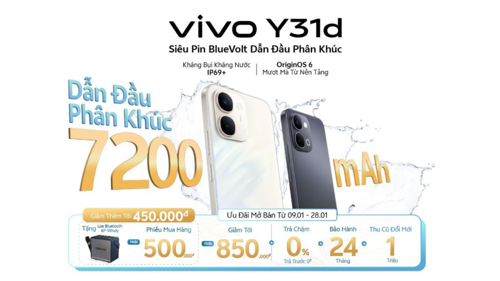 Vivo Y31d Resmi: Layar 120Hz 6,75", Snapdragon 6s Gen 2 4G, Baterai 7200mAh