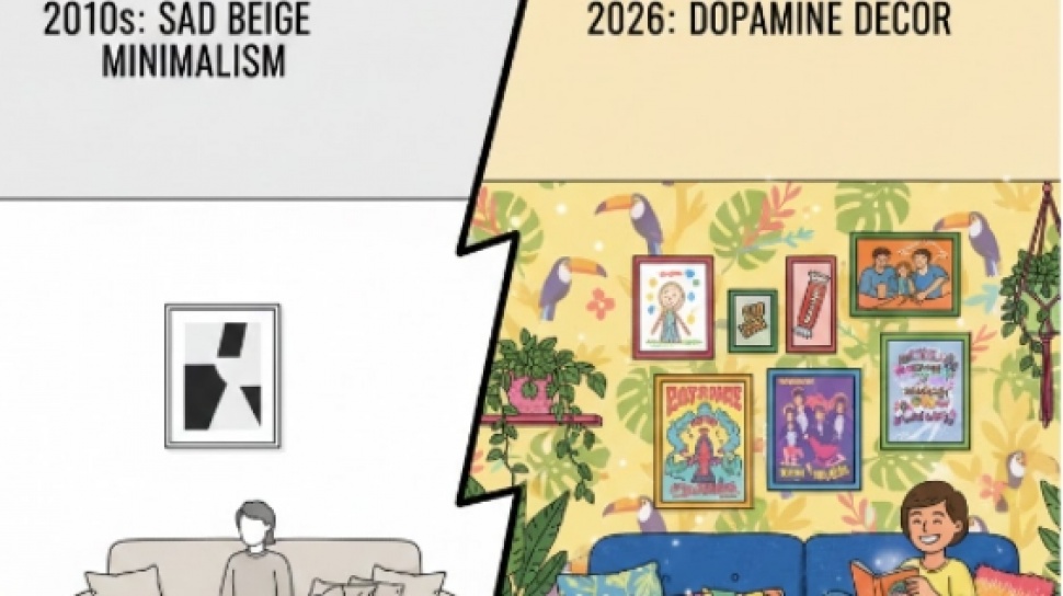 Dopamine Decor: Tren Interior Warna Cerah yang Gantikan Sad Beige, Bikin Bahagia!