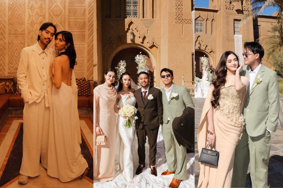 Inspirasi OOTD Couple Artis di Pernikahan Ranggaz Laksmana, Intip Gaya Vidi-Sheila!
