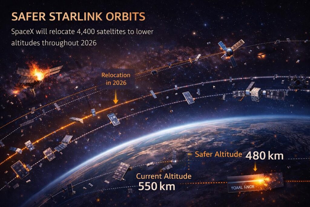 SpaceX Pindahkan 4.400 Satelit Starlink untuk Cegah Tabrakan di Luar Angkasa