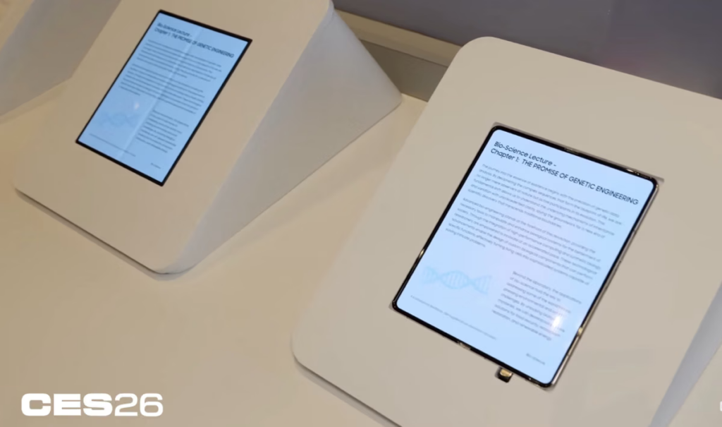 Samsung Pamerkan Layar Lipat Tanpa Bekas di CES 2026, Inovasi Baru Teknologi Foldable