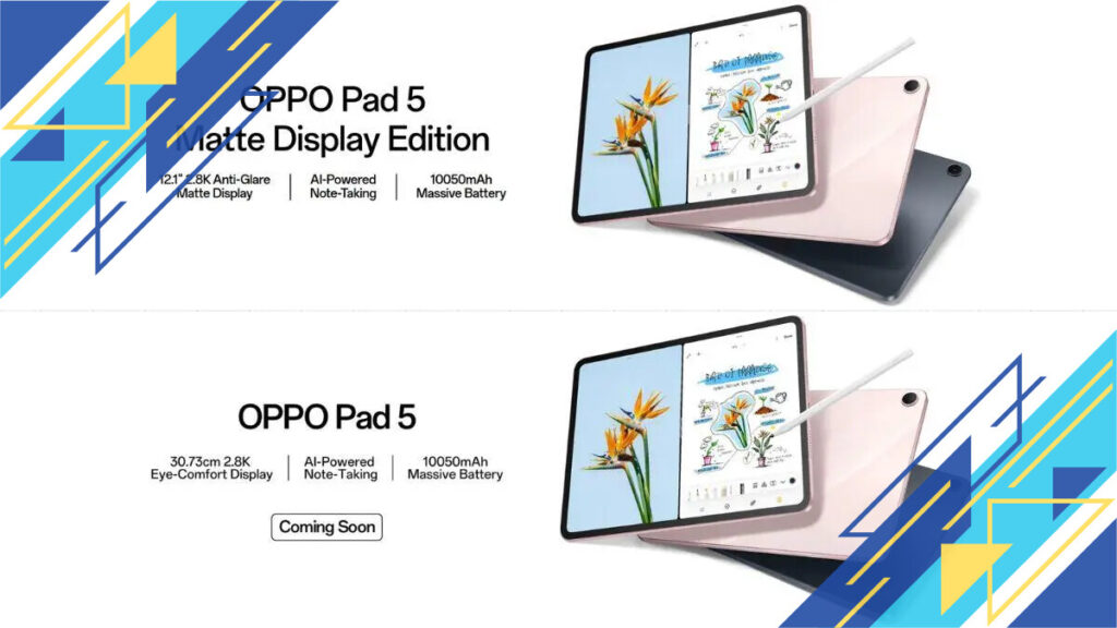 OPPO Pad 5 Matte Display Edition Resmi Meluncur dengan Tampilan Layar Anti-Glare terbaru