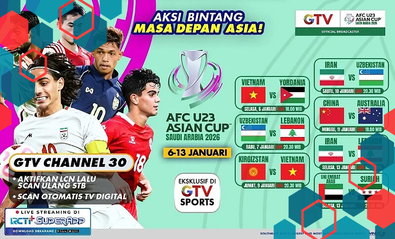 Pertarungan Seru Tim Muda Asia di AFC U23 Asian Cup, Saksikan Siaran Langsung di GTV!