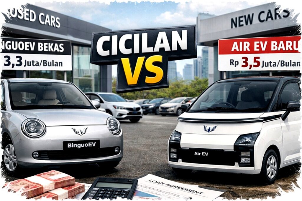 Simulasi Kredit Wuling BinguoEV Bekas Lebih Besar tapi Cicilan Bisa Lebih Berat, Air EV Baru Lebih Ringan tapi Jarak Tempuh Terbatas!