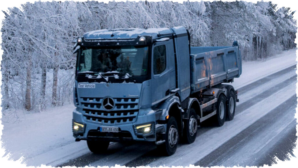 Mercedes Benz eArocs 400 Taklukkan Dingin Ekstrem Finlandia, Truk Listrik Tangguh Bebas Emisi Siap Produksi Massal