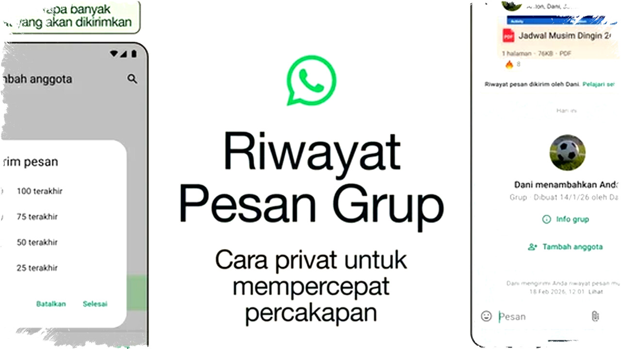 WhatsApp Hadirkan Fitur Riwayat Pesan Grup Bikin Anggota Baru Tak Pernah Bingung Lagi Saat Gabung WhatsApp Hadirkan Fitur Riwayat Pesan Grup Bikin Anggota Baru Tak Pernah Bingung Lagi Saat Gabung