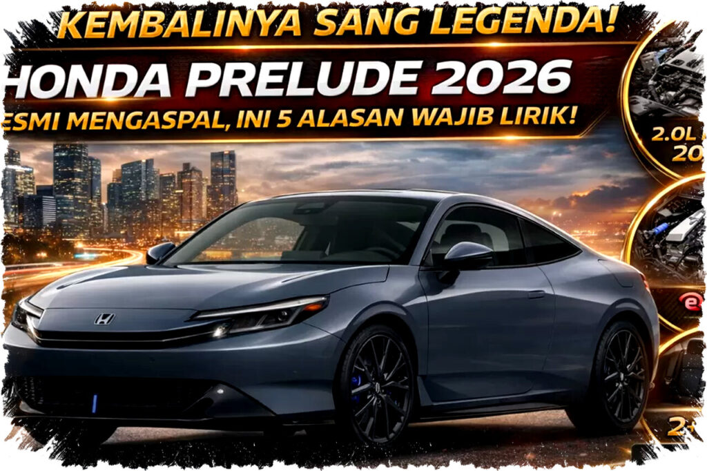 Kembalinya Honda Prelude 2026 di Indonesia Hadir dengan Desain Elegan Mesin Hybrid dan Harga Kompetitif