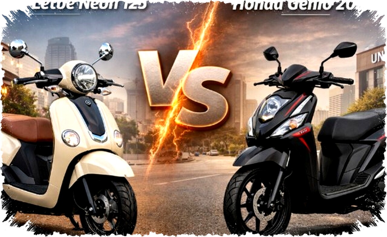 Duel Skutik Rp20 Jutaan WMoto Letbe Neon 125 dan Honda Genio Tawarkan Pilihan Desain dan Performa Beda