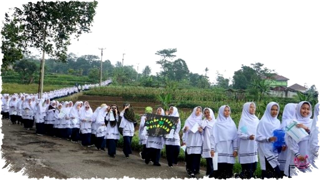 Ribuan Santri Husnul Khotimah Pawai Tarhib Ramadhan Keliling Desa, Bagikan Jadwal Imsak & Semangat Sambut Bulan Suci 1447 H