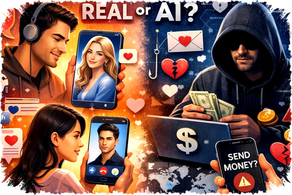 “Cinta Zaman AI: Kisah Gen Z Bertanya, ‘Kamu Beneran Orang, Kan?’ di Tengah Maraknya Love Scam dan Mak Comblang Digital”