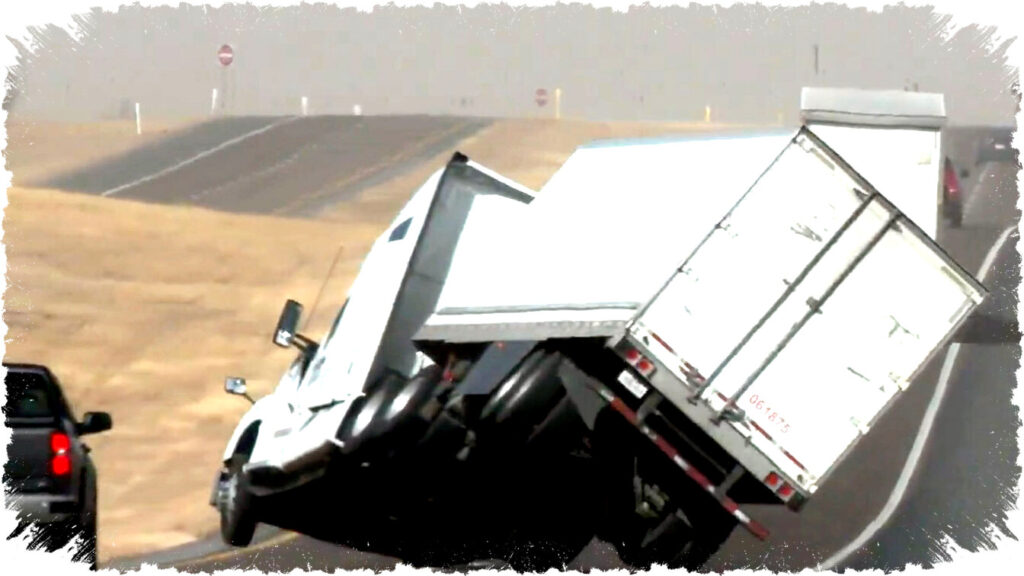 Angin Texas Mengamuk: Truk Semi Raksasa Terbalik Seolah Mainan, Jalan Raya US-287 Lumpuh Berjam-jam