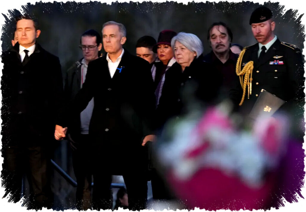 PM Carney dan Pemimpin Oposisi Kanada Bersatu Pegang Tangan di Vigil Tragedi Penembakan Sekolah Tumbler Ridge
