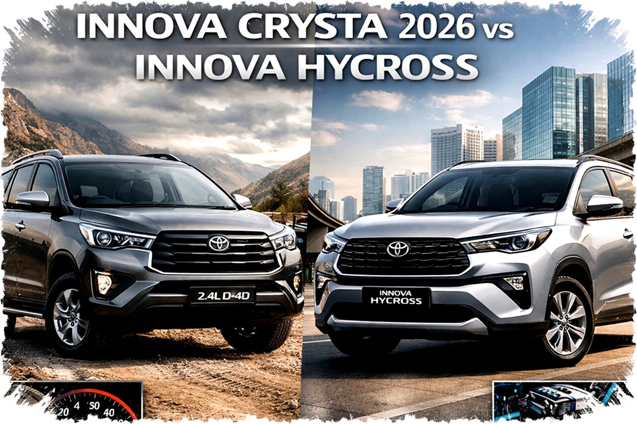 Toyota Kijang Innova Crysta 2026 vs Innova Hycross: Pilih MPV Tangguh Diesel atau Hybrid Efisien?